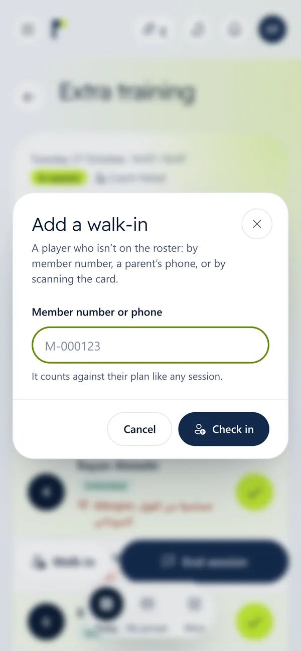 Add a walk-in from outside the group