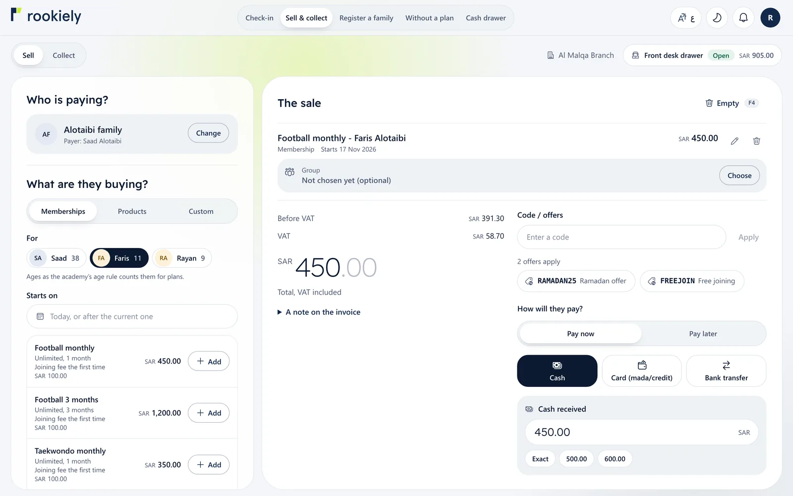 Build the sale